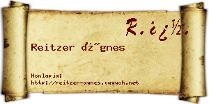 Reitzer Ágnes névjegykártya